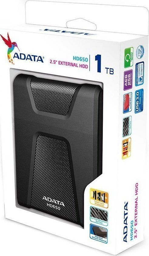 Adata HD650 USB 3.0 Εξωτερικός HDD 1TB 2.5" Μαύρο - Image 6