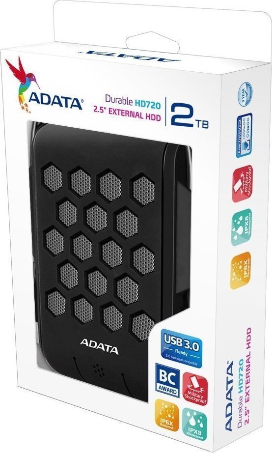 Adata HD720 USB 3.0 Εξωτερικός HDD 2TB 2.5" Μαύρο - Image 4