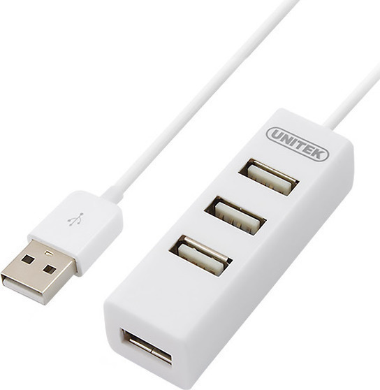 Unitek USB 2.0 Hub 4 Θυρών με σύνδεση USB-A Λευκό