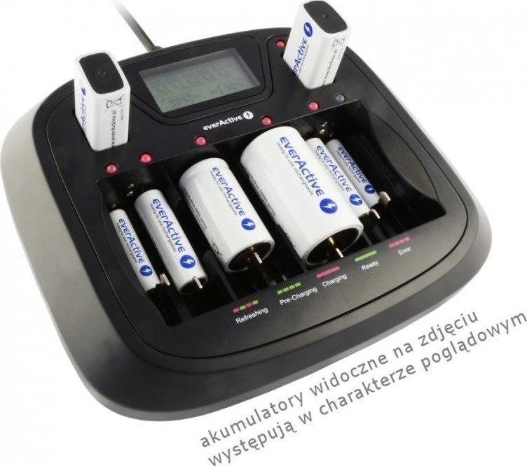 everActive NC-900U Φορτιστής 8 Μπαταριών Ni-Cd/Ni-MH Μεγέθους AA/AAA/9V/D - Image 5