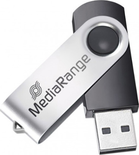 MediaRange 16GB USB 2.0 Ασημί - Image 2