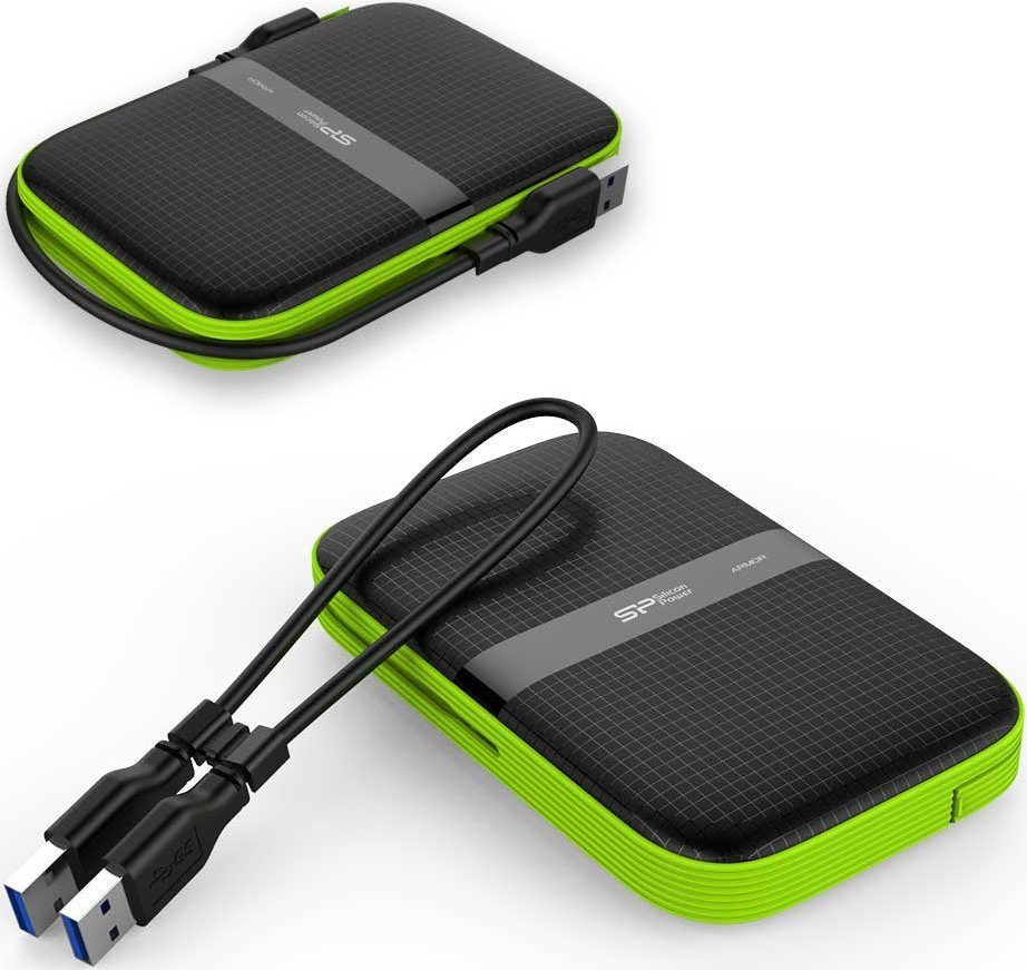 Silicon Power Armor A60 USB 3.1 Εξωτερικός HDD 1TB 2.5" Black/Green - Image 5