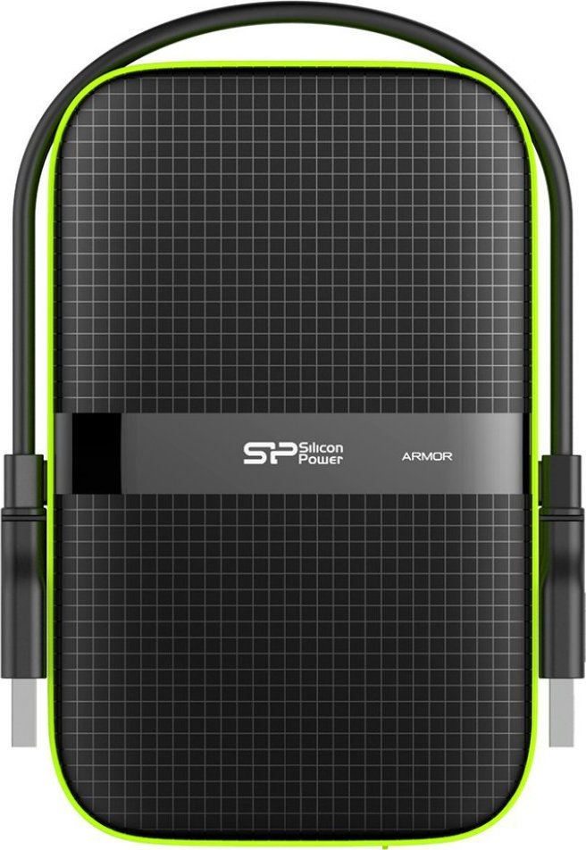 Silicon Power Armor A60 USB 3.1 Εξωτερικός HDD 2TB 2.5" Μαύρο/Πράσινο - Image 2