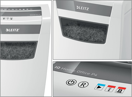 Leitz Καταστροφέας Εγγράφων IQ Home Office P4 Cross Cut 10 Φύλλων με Κάδο 23lt - Image 4
