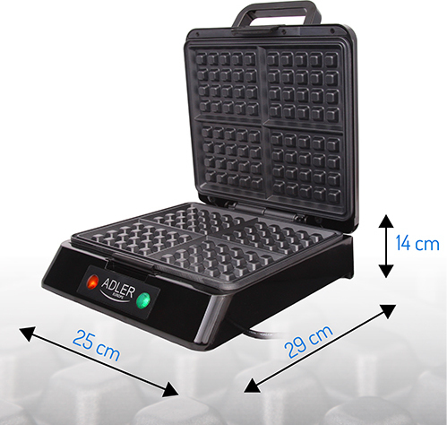 Adler AD3036 Βαφλιέρα 4 Θέσεων σε Ορθογώνιο Σχήμα 1500W - Image 7