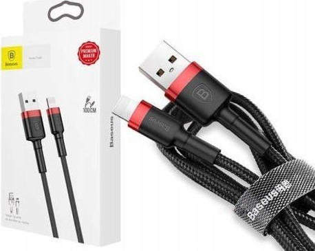 Baseus Cafule Braided USB 2.0 Cable USB-C male - USB-A Μαύρο 2m (CATKLF-C91) - Image 2