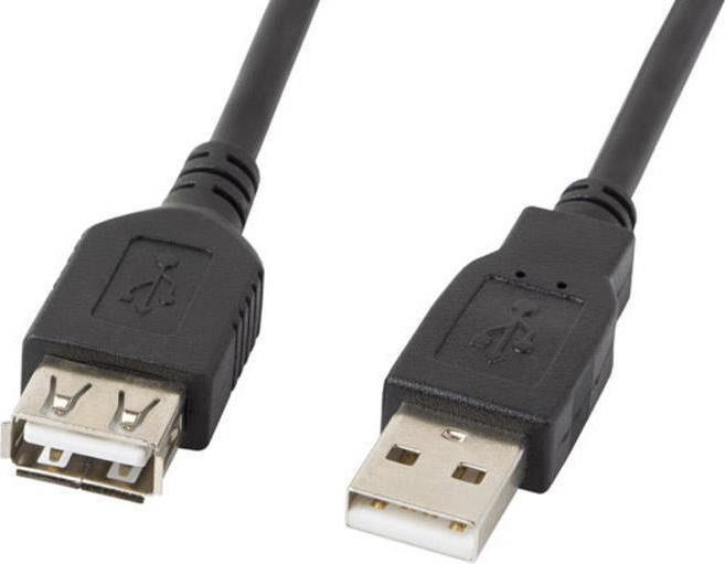 Lanberg USB 2.0 Cable USB-A male - USB-A female 1.8m (CA-USBE-10CC-0018-BK)