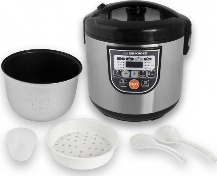 Esperanza Πολυμάγειρας 860W με Χωρητικότητα 5lt Ασημί - Image 2