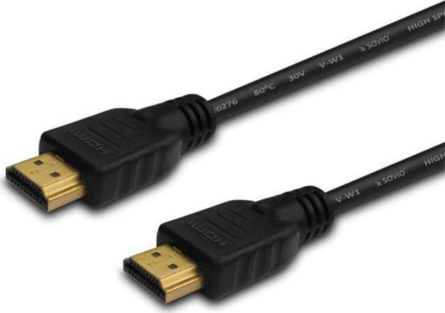 Savio HDMI 1.4 HDMI male - HDMI male 1.5m Μαύρο (SAVKABELCL-01)