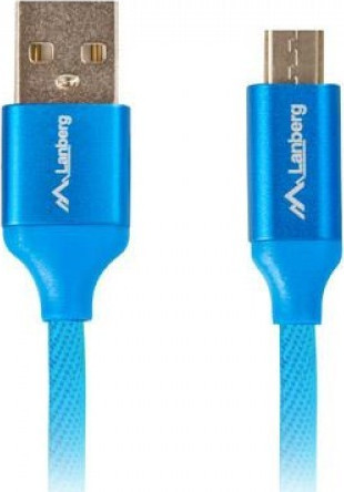 Lanberg Regular USB 2.0 to micro USB Cable Μπλε 1m (CA-USBM-20CU-0010-BL) - Image 2