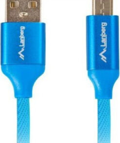 Alternative view of Lanberg Regular USB 2.0 to micro USB Cable Μπλε 1.8m (CA-USBM-20CU-0018-BL)