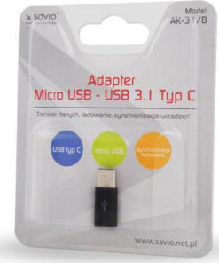 Savio micro USB female σε USB-C male 1τμχ (AK-31/B)