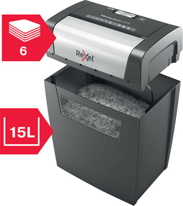 Rexel Καταστροφέας Εγγράφων Momentum X406 Cross Cut 6 Φύλλων με Κάδο 15lt - Image 6