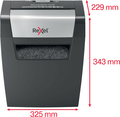 Rexel Καταστροφέας Εγγράφων Momentum X406 Cross Cut 6 Φύλλων με Κάδο 15lt - Image 4