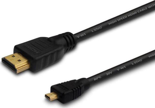 Savio HDMI 1.4 HDMI male - micro HDMI male 1m Μαύρο (CL-39)