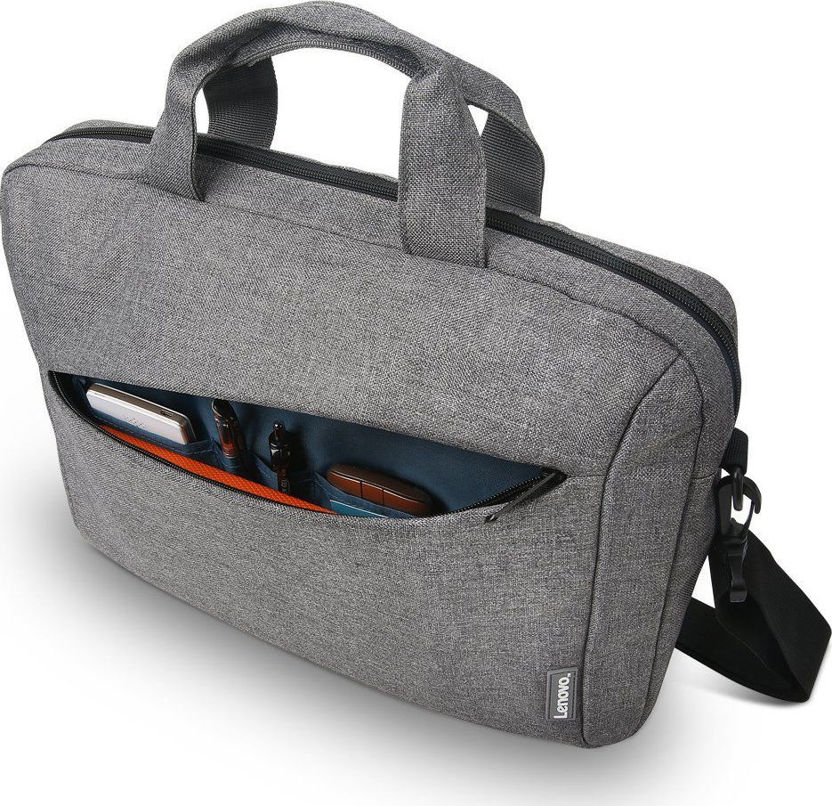 Lenovo Casual Toploader T210 Αδιάβροχη Τσάντα Ώμου / Χειρός για Laptop 15.6" σε Γκρι χρώμα - Image 5