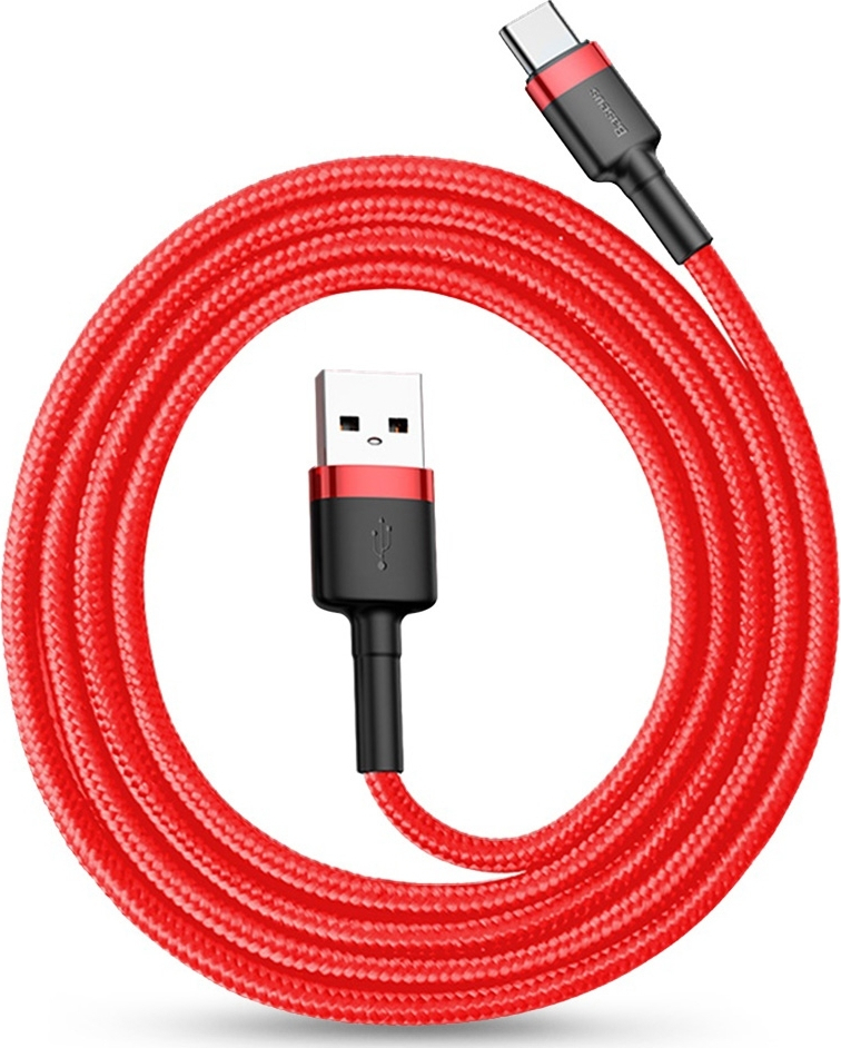 Baseus Cafule Braided USB 2.0 Cable USB-C male - USB-A Κόκκινο 3m (CATKLF-U09) - Image 4