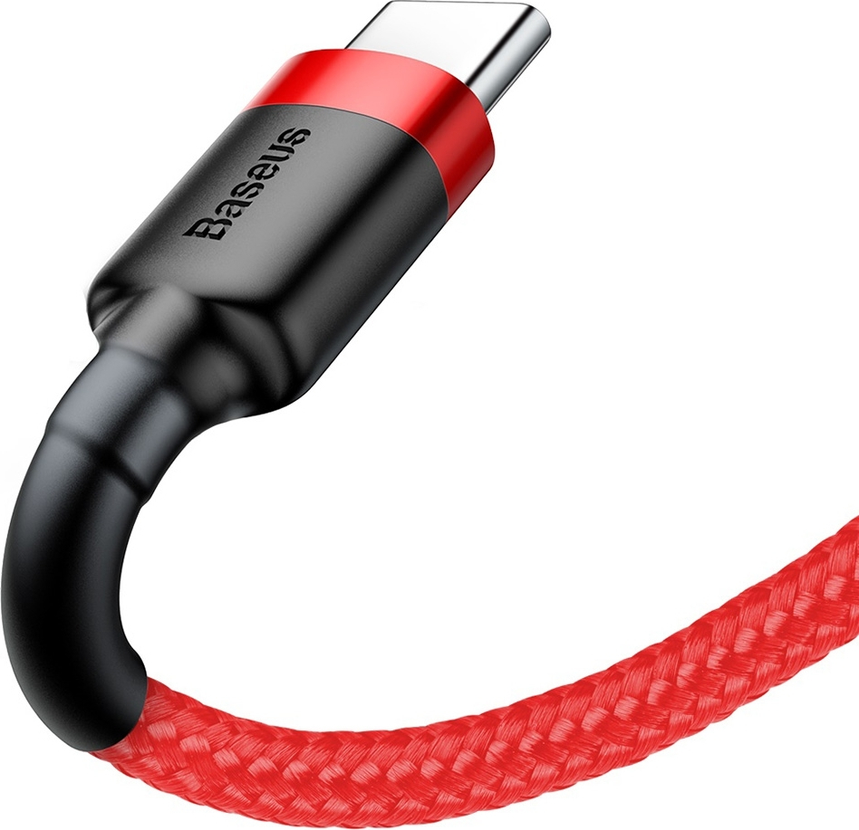 Baseus Cafule Braided USB 2.0 Cable USB-C male - USB-A Κόκκινο 3m (CATKLF-U09) - Image 3