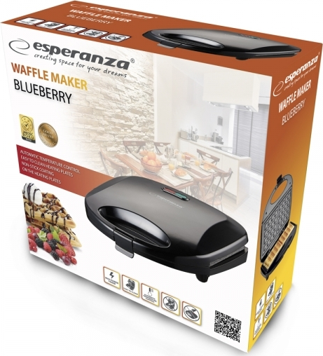 Esperanza Blueberry Βαφλιέρα 2 Θέσεων σε Ορθογώνιο Σχήμα 1000W - Image 3