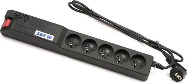Acar Surge Protector 504W 5m Πολύπριζο Ασφαλείας 5 Θέσεων με Διακόπτη και Καλώδιο 5m