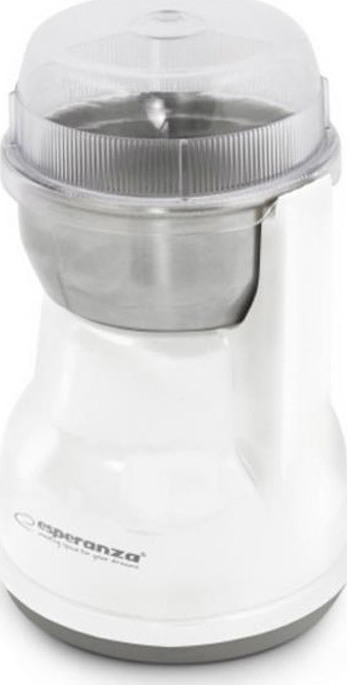 Esperanza EKC002W Ηλεκτρικός Μύλος Καφέ 160W με Χωρητικότητα 50gr Λευκός