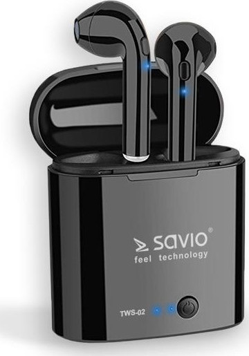 Savio TWS-02 Earbud Μαύρα - Image 2