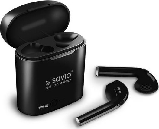 Savio TWS-02 Earbud Μαύρα - Image 3