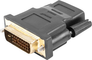 Lanberg DVI-D male σε HDMI female 1τμχ (AD-0010-BK)
