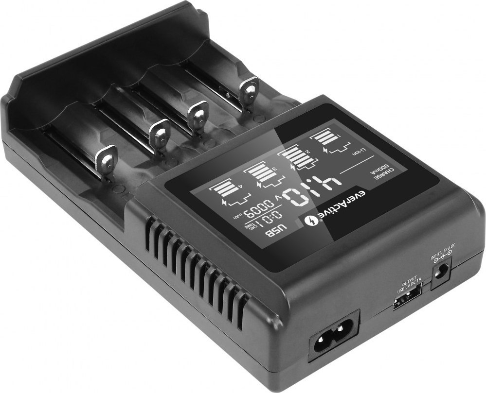 everActive UC-4000 Φορτιστής 4 Μπαταριών Li-ion/Ni-MH Μεγέθους AA/AAA/D/18650/16340/26650/14500 - Image 2