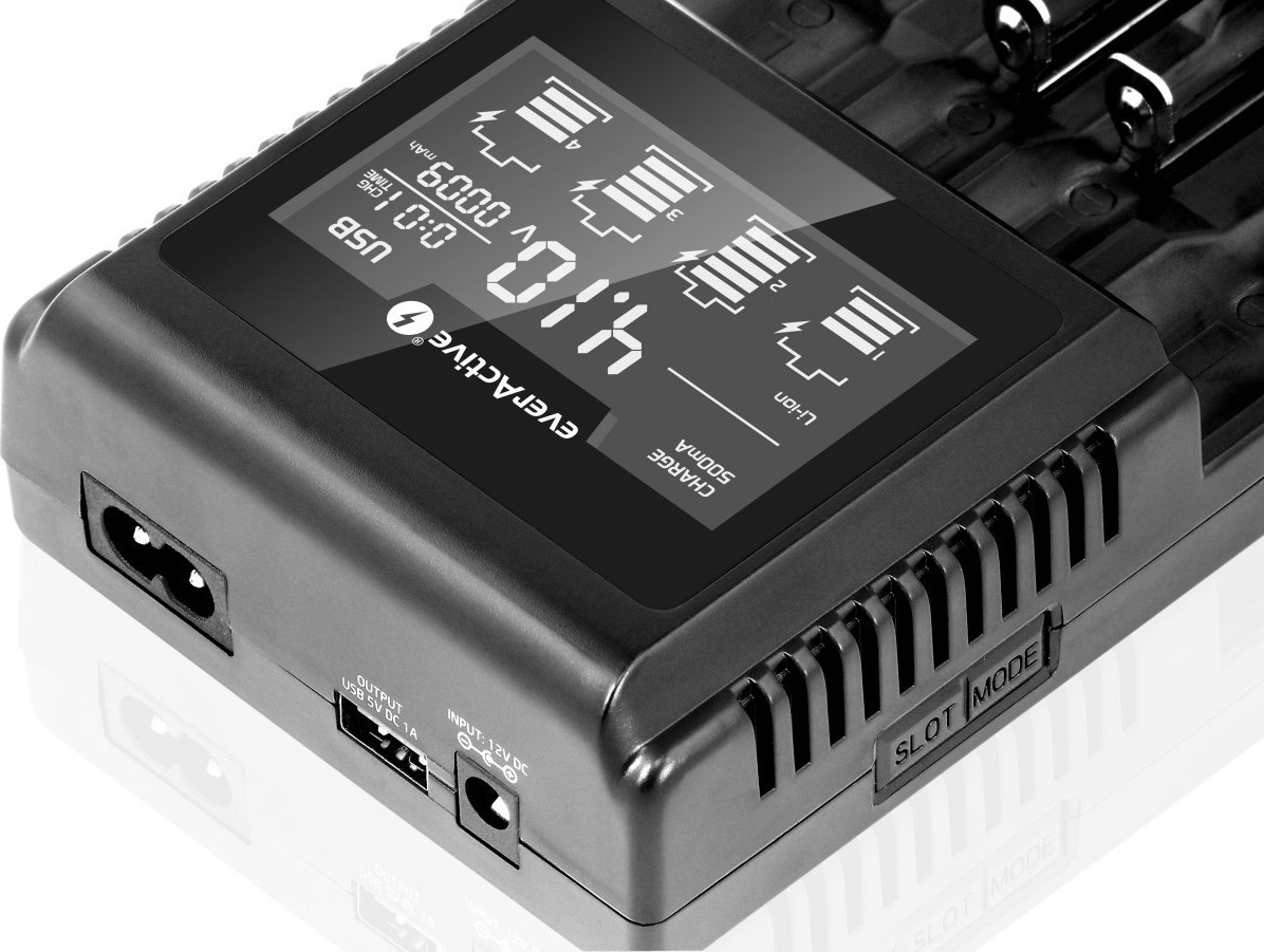 everActive UC-4000 Φορτιστής 4 Μπαταριών Li-ion/Ni-MH Μεγέθους AA/AAA/D/18650/16340/26650/14500 - Image 5