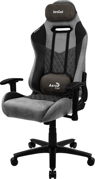 Aerocool Duke Υφασμάτινη Καρέκλα Gaming με Ρυθμιζόμενα Μπράτσα Ash Black - Image 2