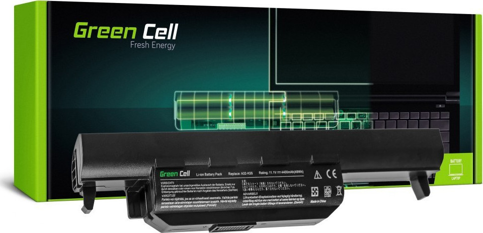 Green Cell Συμβατή Μπαταρία για Asus A32-K55 με 4400mAh