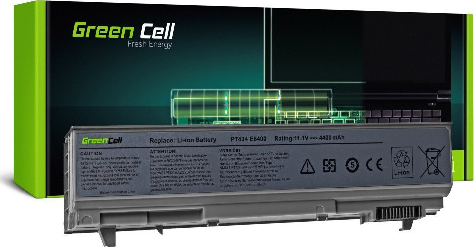 Green Cell Συμβατή Μπαταρία για Dell Latitude E6400/E6410/E6500/E6510/E640 με 4400mAh