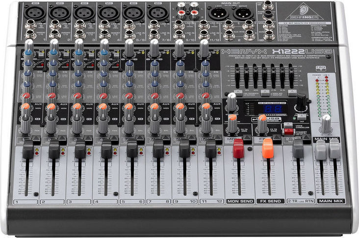 Behringer X-1222 USB Αναλογική Κονσόλα 12 Καναλιών με Phantom Power & 6 Εισόδους XLR - Image 3