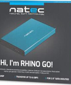 Alternative view of Natec Rhino Go Θήκη για Σκληρό Δίσκο 2.5" SATA III με σύνδεση USB3.0 σε Μπλε χρώμα (NKZ-1280)