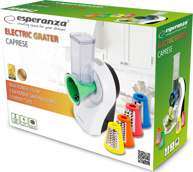Esperanza EKM026 Κόφτης Λαχανικών / Φρούτων 150W Λευκός - Image 3