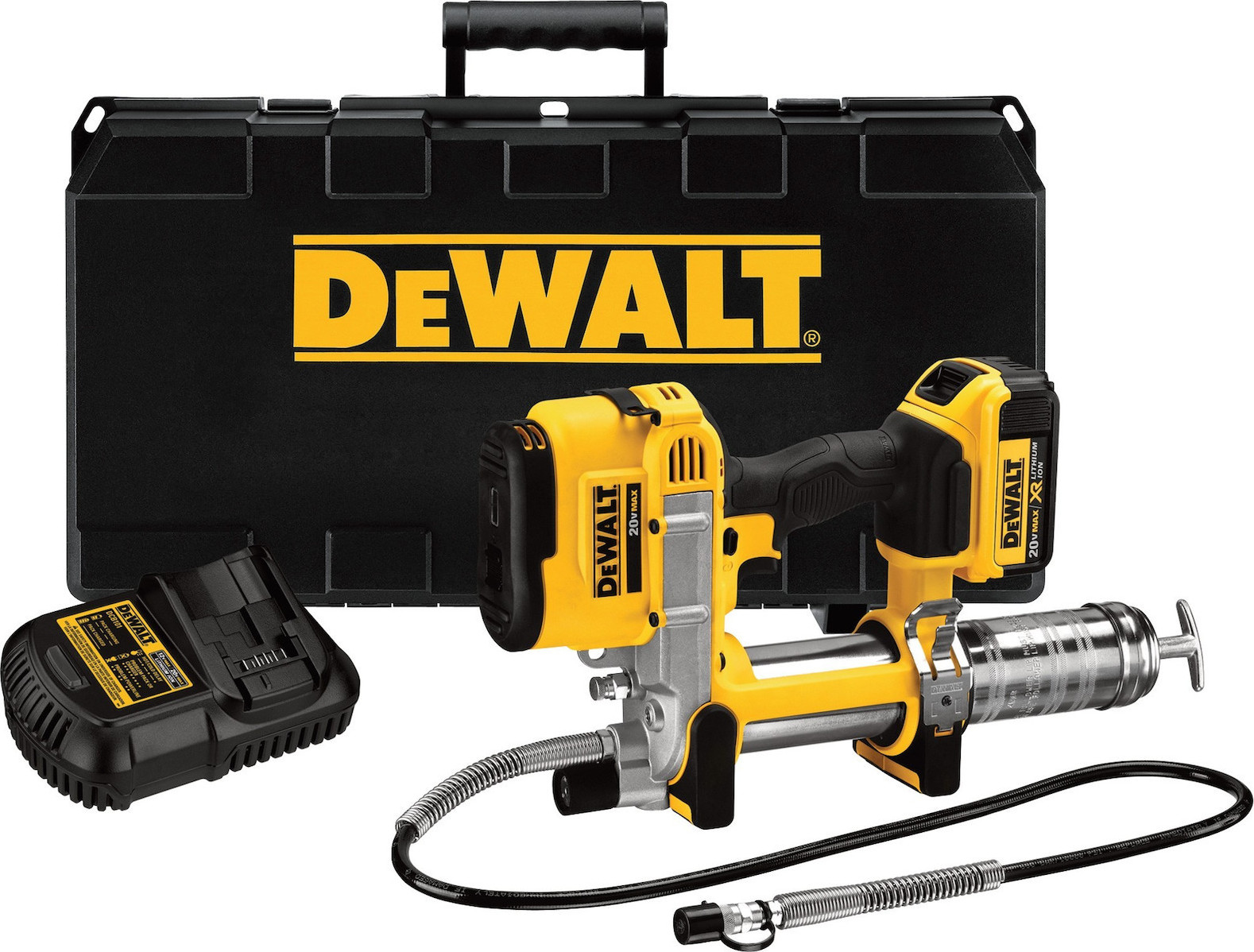 Dewalt DCGG571M1 Ηλεκτρικό Πιστόλι Γράσου Μπαταρίας Λιθίου 20V 1x4Ah με Θήκη