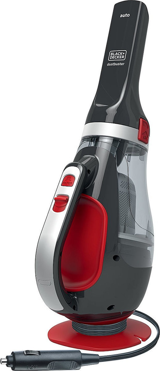 Black & Decker Σκουπάκι Αυτοκινήτου Στερεών με Ισχύ 12W & Καλώδιο Αναπτήρα 12V Gray, Red - Image 2