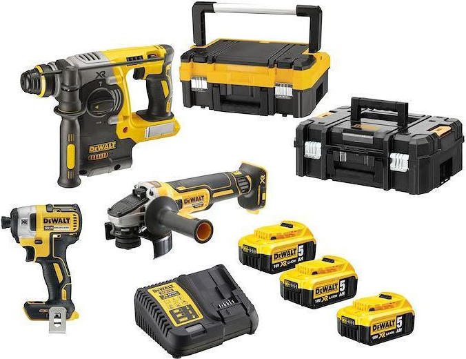 Dewalt DCK305P3T Σετ Δραπανοκατσάβιδο & Μπουλονόκλειδο Brushless 18V με 3 Μπαταρίες 5Ah και Θήκη - Image 2
