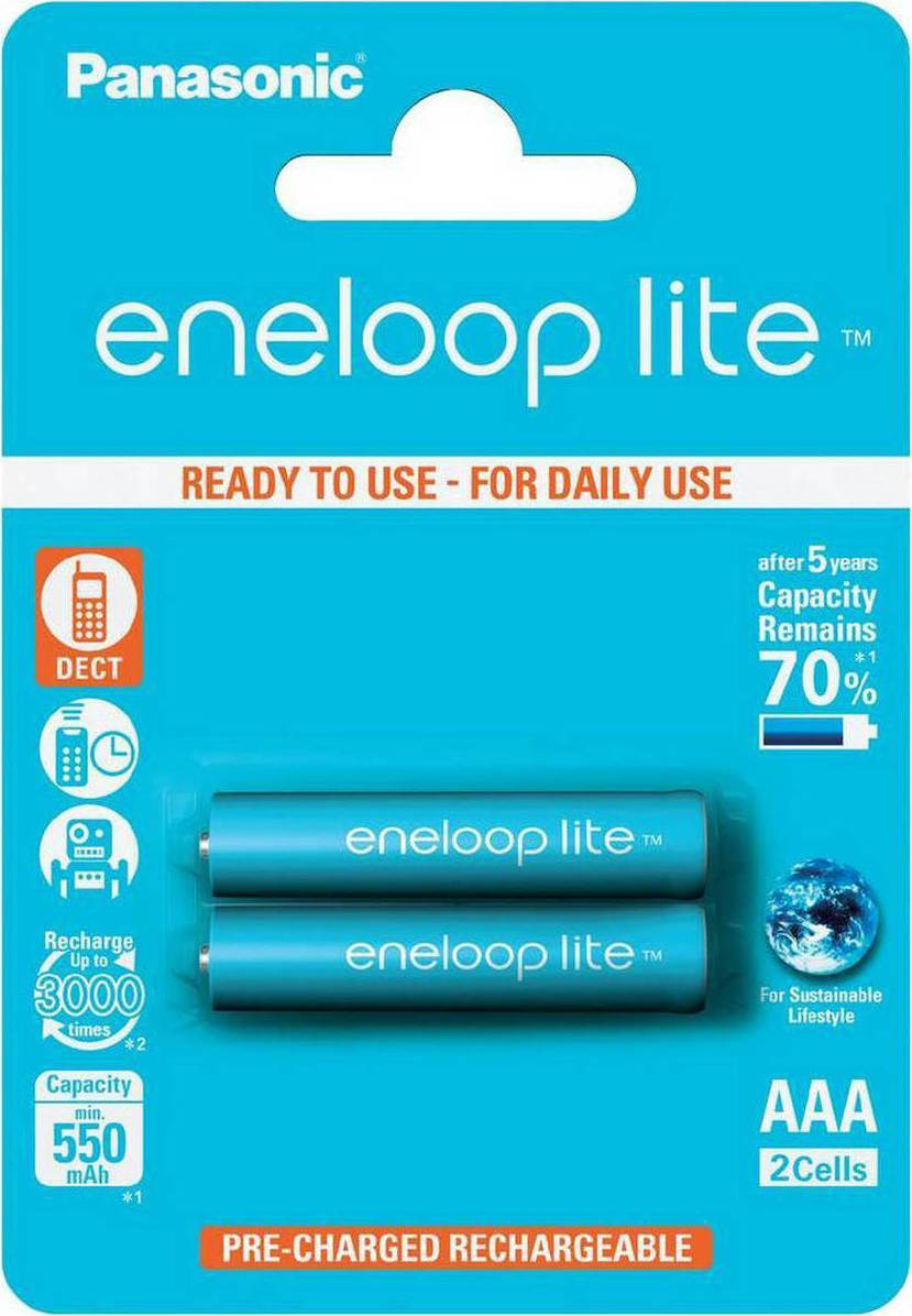 Panasonic Eneloop Lite AAA 550mAh 1.2V 2τμχ