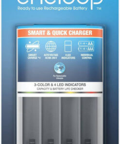 Panasonic Eneloop Smart & Quick BQ-CC55 Φορτιστής 4 Μπαταριών Ni-MH Μεγέθους AA/AAA σε Λευκό χρώμα
