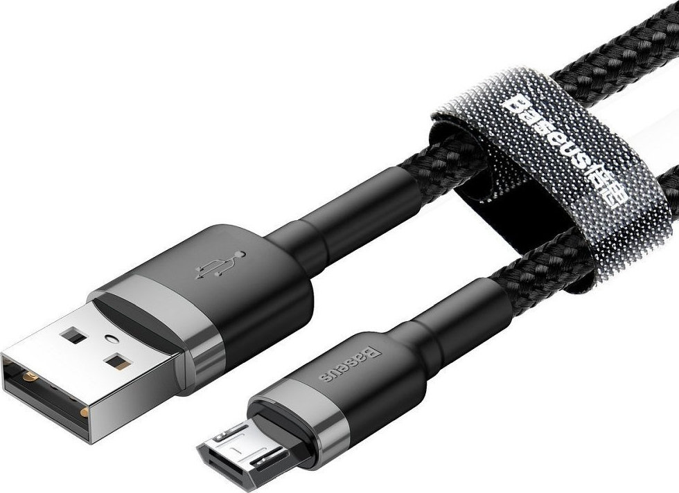 Baseus Cafule Braided USB 2.0 to micro USB Cable Γκρι 1m (CAMKLF-BG1) - Image 2