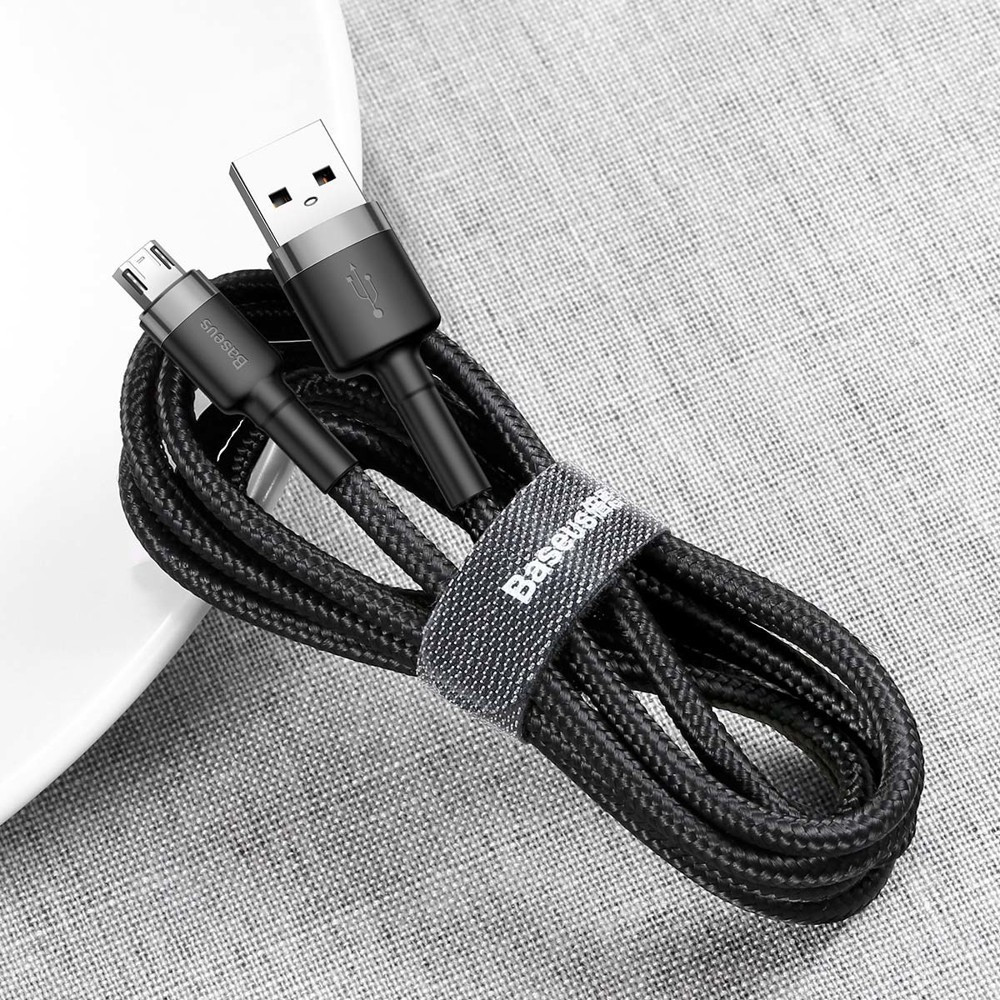 Baseus Cafule Braided USB 2.0 to micro USB Cable Γκρι 1m (CAMKLF-BG1) - Image 5