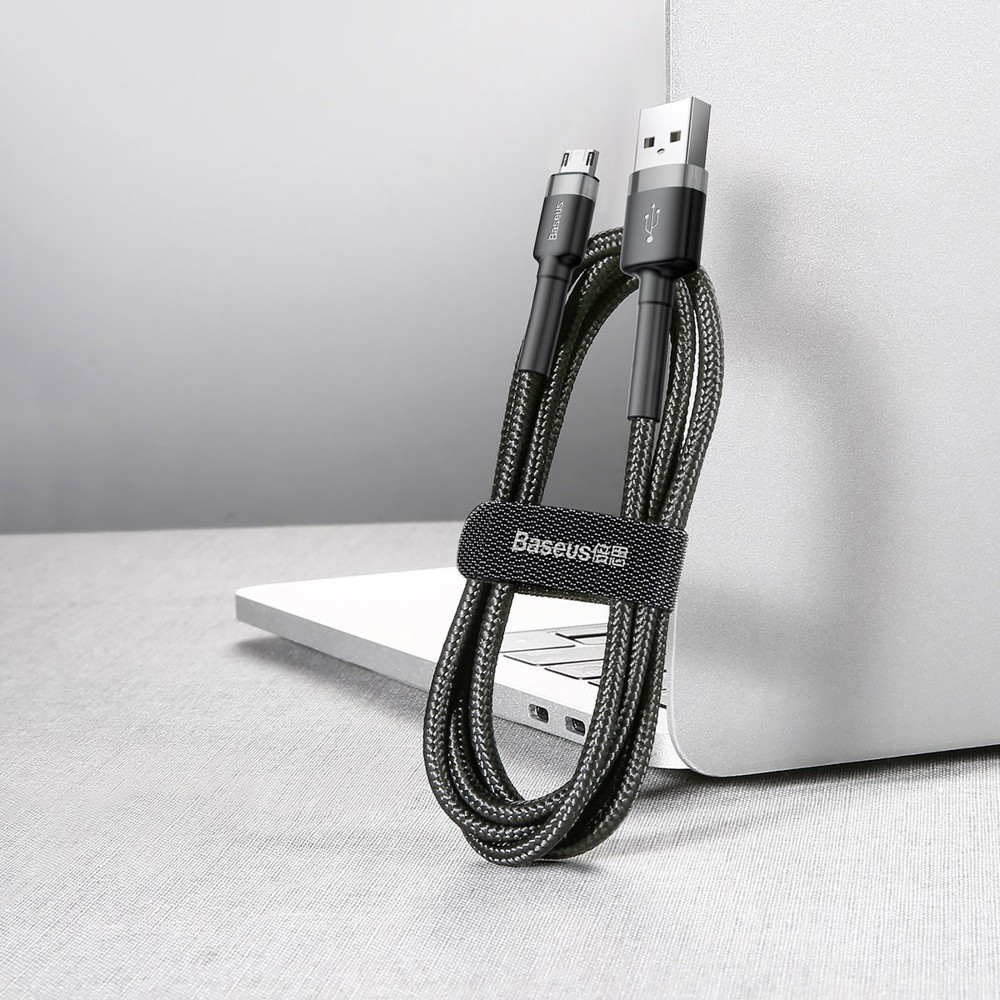Baseus Cafule Braided USB 2.0 to micro USB Cable Γκρι 1m (CAMKLF-BG1) - Image 7
