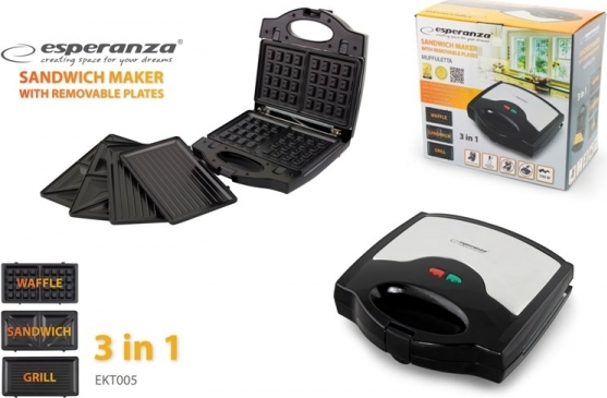 Esperanza Muffuletta 700W για 2 Τοστ Γκρι - Image 2