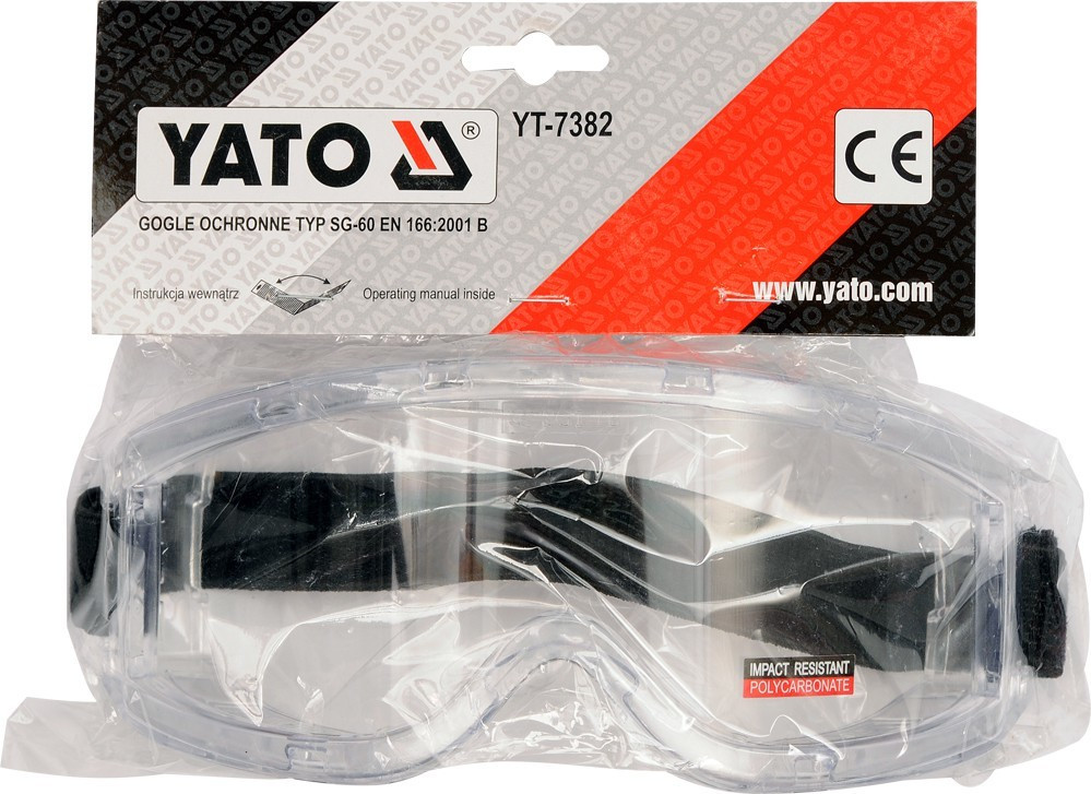 Yato Γυαλιά / Μάσκα Εργασίας για Προστασία με Διάφανους Φακούς - Image 2