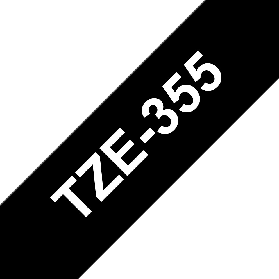 Brother TZE-355 Ταινία Ετικετογράφου 8m x 24mm σε Μαύρο Χρώμα - Image 4
