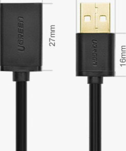 Alternative view of Ugreen USB 2.0 Cable USB-A male - USB-A female Μαύρο 2m 10316