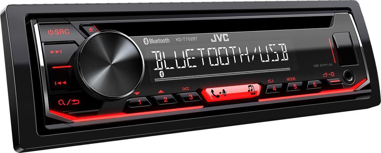 JVC Ηχοσύστημα Αυτοκινήτου 1DIN (Bluetooth/USB) με Αποσπώμενη Πρόσοψη KDT702BT - Image 2