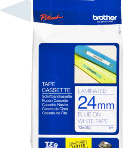 Brother TZE-253 Ταινία Ετικετογράφου 8m x 24mm σε Λευκό Χρώμα